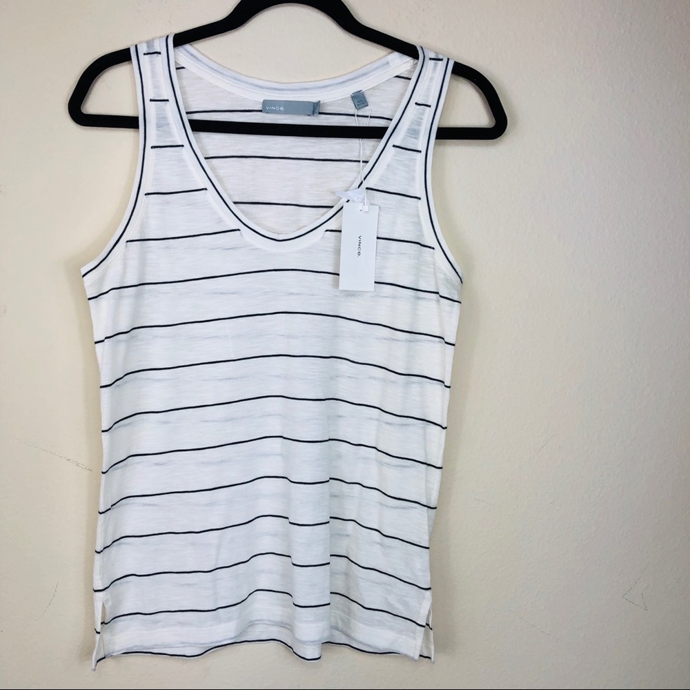 Vince Skinny Stripe Tank Top M NWT - Picture 2 of 8